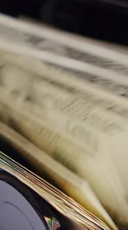 Moderne Maschine zählt automatisch US-Dollar und präzise Geldverarbeitung