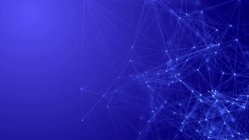 Futuristic Blue Plexus Network Connecting Data Points Animation