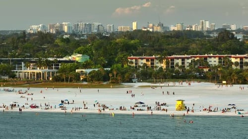 Famous Siesta Key Beach with Soft White Sand in Sarasota USA