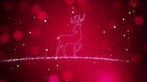 Festive Glittering Reindeer Christmas Particle Reveal