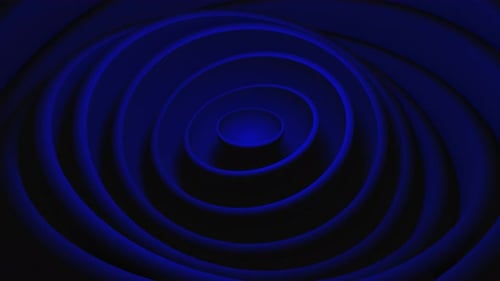 Blue Rotating Semicircles Loop Background