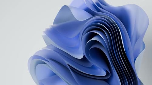 Abstract Blue Fluid Waves Motion Background Loop