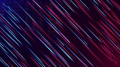 Abstract digital background with glowing neon particle lines. movement of a stream