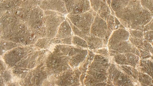 Gentle Waves Rippling on Sandy Beach