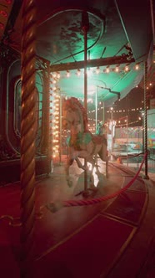A Horse on Merry Go Round