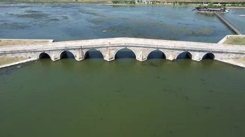 Aerial Historical Bridge
