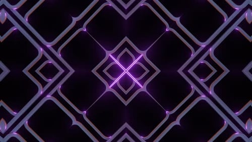 4K Pink Neon Shapes Pattern 7