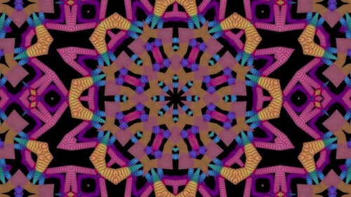 Vibrant Abstract Kaleidoscope Motion Background Seamless Loop