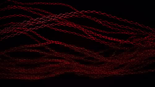 Dynamic Abstract Red Particle Lines Waving Background