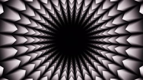 Fond d'animation de boucle de tunnel en triangle dégradé blanc abstrait