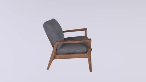 Sofa Furniture 3d object rotating loop