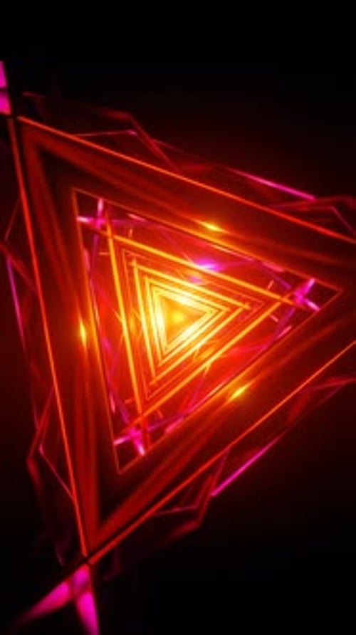 Vertical Video of Strobelit Hexagon Patterns in Motion Graphics Loop