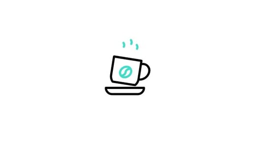 Animiertes Kaffeetassen-Symbol