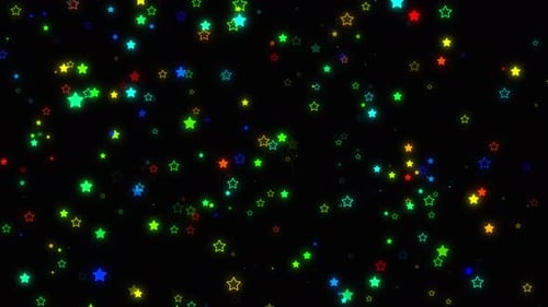 Colorful Abstract Star Particle Bokeh Background Loop V3
