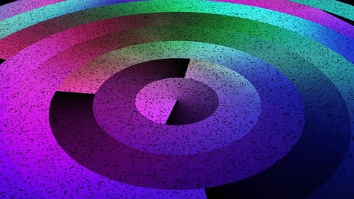 Forme de rotation circulaire abstraite - Boucle graphique animée colorée