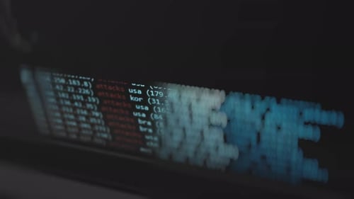 IP-Adressen von Quellen und Zielen von Cyberangriffen in Echtzeit