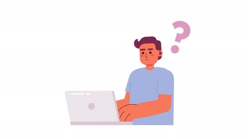 Animated Male Programmer Job