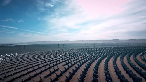 Vue aérienne d'un panneau solaire