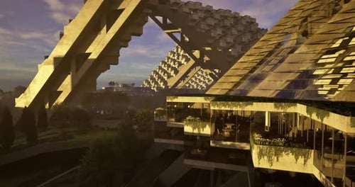 Innovative Architectural Design Showcases Modern Structures in a Vibrant City