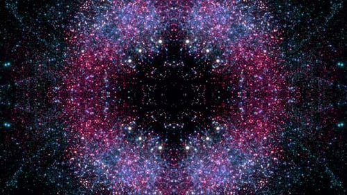 Abstract Sparkling Red and Blue Particle Background