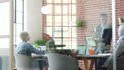 Young Professionals Teamwork in Modern Office Meeting