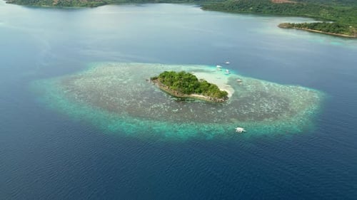 Tropical Philippines Island and Boats