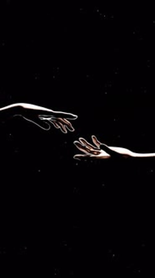 Animación de renderizado 3D Hands Touch