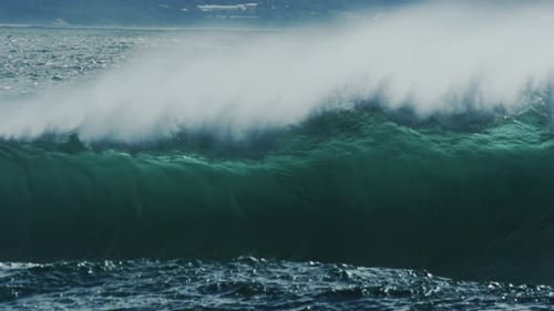 Ocean Waves Crashing on the Coastline
