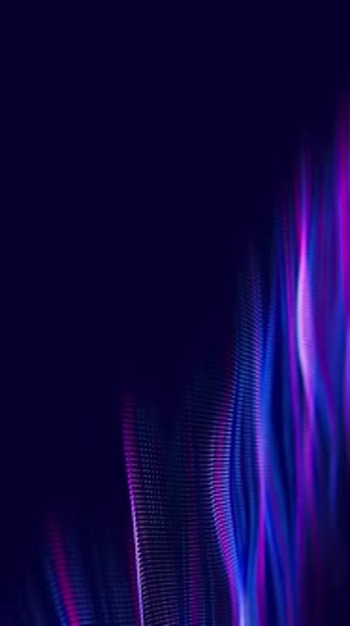 Futuristic Particle Wave with Shallow Depth of Field Cyberspace and Streaming Big Data Flow