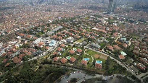 Arial View of Istanbul Residential Buildings