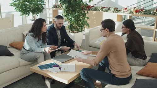Business Team Collaborating in Modern Office