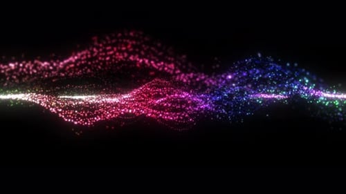 Abstract Colorful Particle Wave Dynamic Background Loop