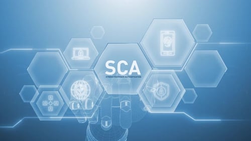 Sca Strong Hand touching,Digital transformation,Science and artificial intelligence,innovation
