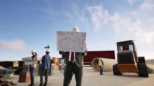 Engineers At Construction Site