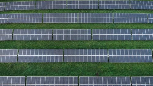 Solar panels in a row