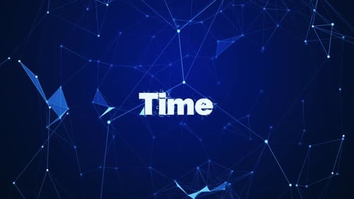 Futuristic Digital Network Text Reveal With Glitch Effect