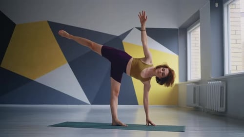 Sport And Healthy Lifestyle Woman Doing Yoga Practice In Fitness Center Fitness And Wellness