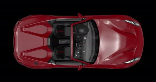 Red Luxury Sports Car Speeding – Alpha Channel Loop