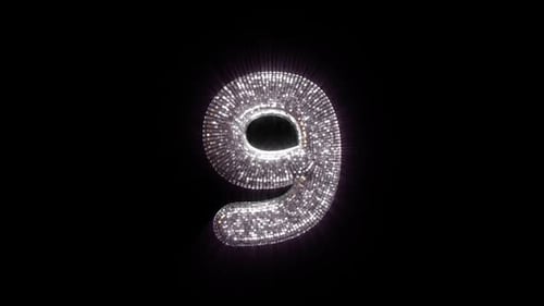 Number 9 with Disco Ball aesthetics On Alpha Loop
