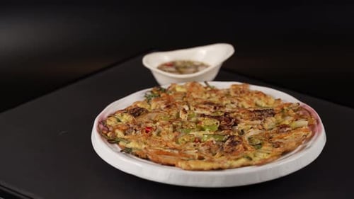 Savory Pancake with Dipping Sauce