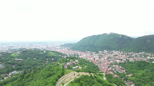 Aerial View Of Medieval Town