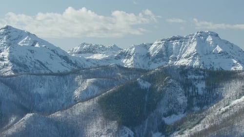 The Snowcapped Peaks, Steep Cliffs and Dense Forests of the Absaroka Mountain