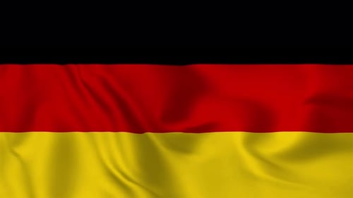 Realistic Waving German Flag Seamless Loop