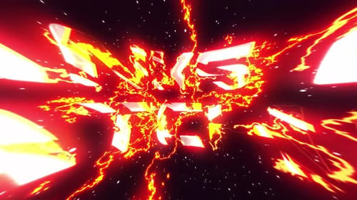 Dynamic Fiery Electric Text Reveal