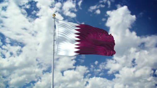 Qatar Realistic Waving 4k