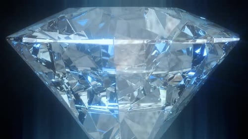 Close Up Of Rotating Shiny Diamond Loop
