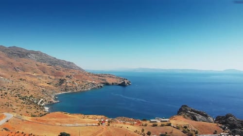 Aerial view of Greek island