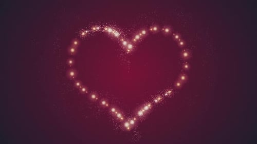 Romantic Sparkling Heart Animation for Love Events