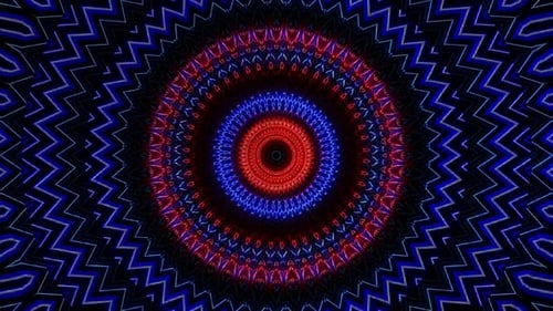 Abstract background moving stripes and flashing with shining light dots. Animation with circles