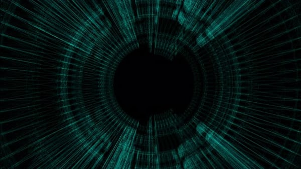 Digital Vortex Green Symbols In Infinite Loop, Backgrounds Motion ...